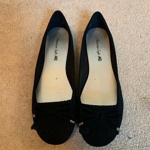 American Eagle Black Suede Flats